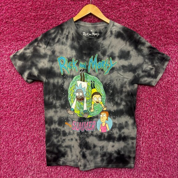 Rick and Morty With Summer tie dye tshirt size medium - Picture 1 of 4